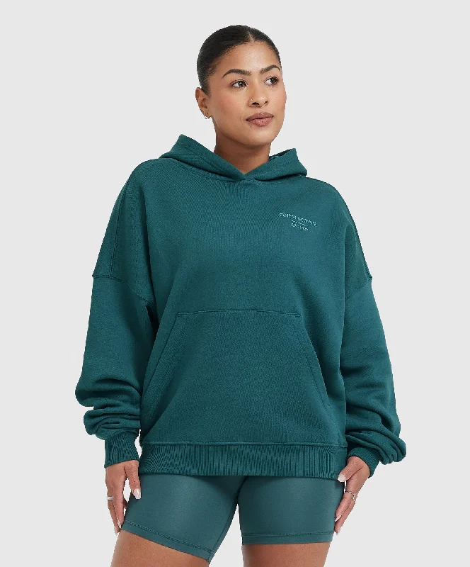 All Day Est 2020 Oversized Hoodie | Marine Teal