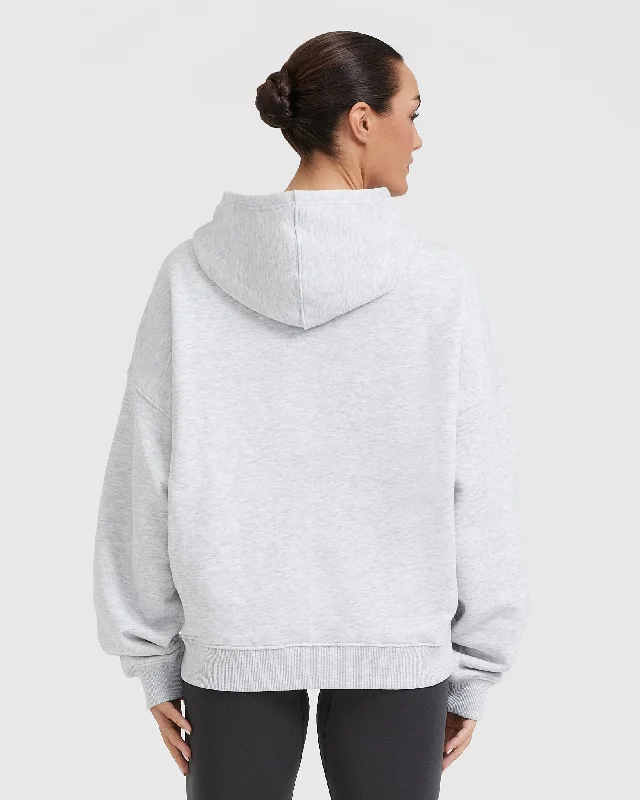 All Day Oversized Hoodie | Light Grey Marl