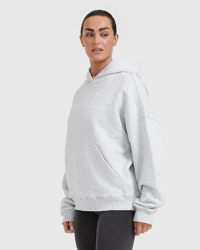 All Day Oversized Hoodie | Light Grey Marl