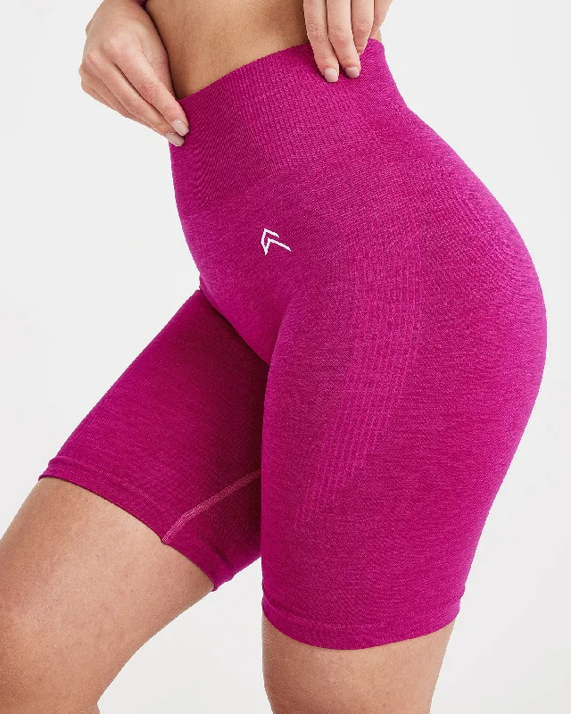 Classic Seamless 2.0 Cycling Shorts | Fuchsia Marl