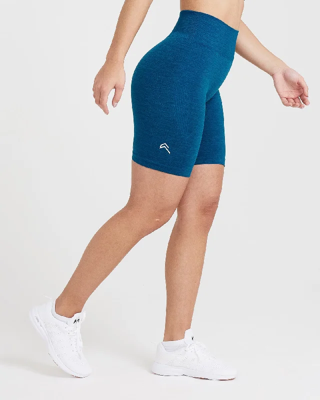 Classic Seamless 2.0 Cycling Shorts | Petrol Blue Marl