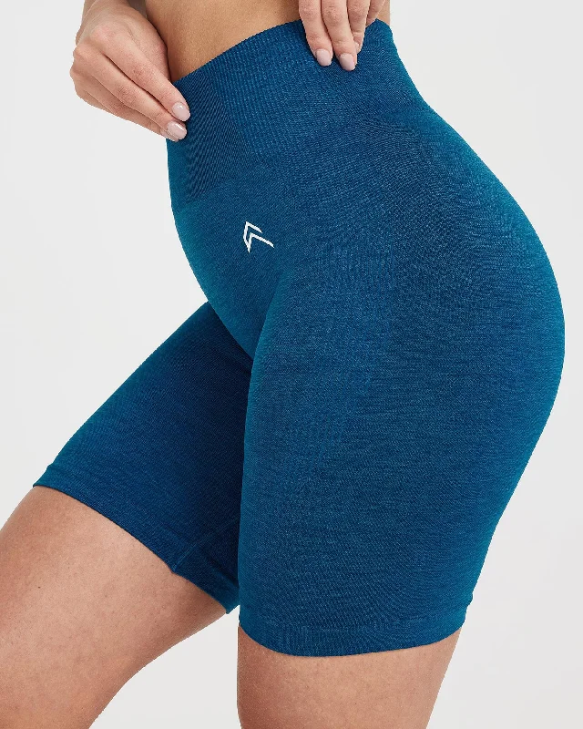 Classic Seamless 2.0 Cycling Shorts | Petrol Blue Marl