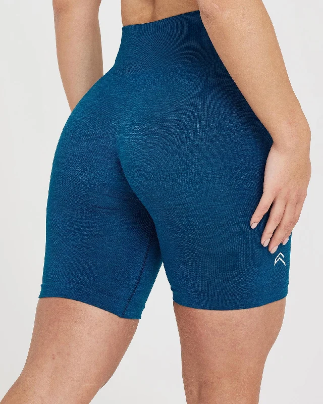 Classic Seamless 2.0 Cycling Shorts | Petrol Blue Marl