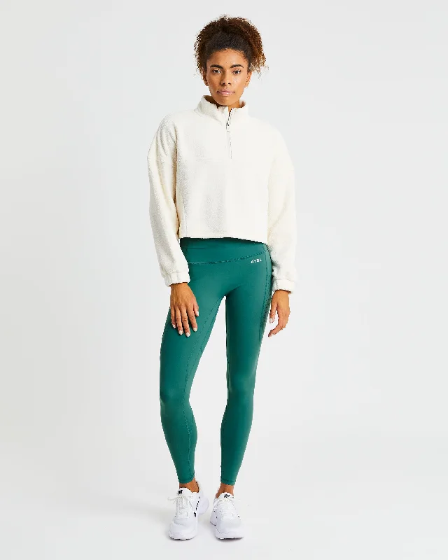 Effortless Oversized Crop Fleece - Cream