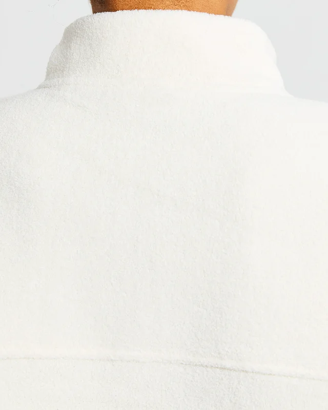 Effortless Oversized Crop Fleece - Cream