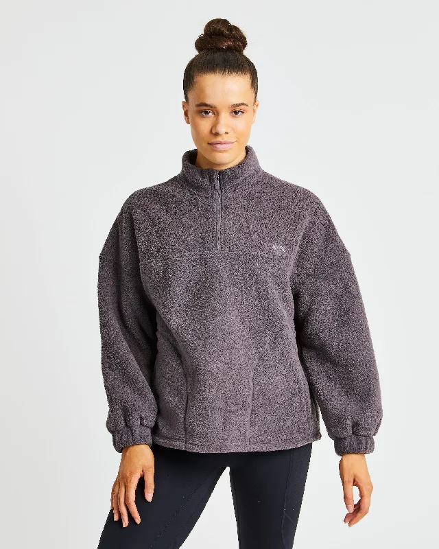 Effortless Oversized Fleece - Charcoal