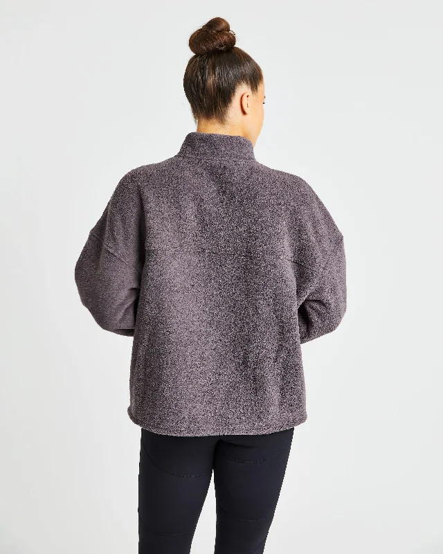 Effortless Oversized Fleece - Charcoal