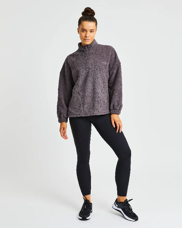 Effortless Oversized Fleece - Charcoal