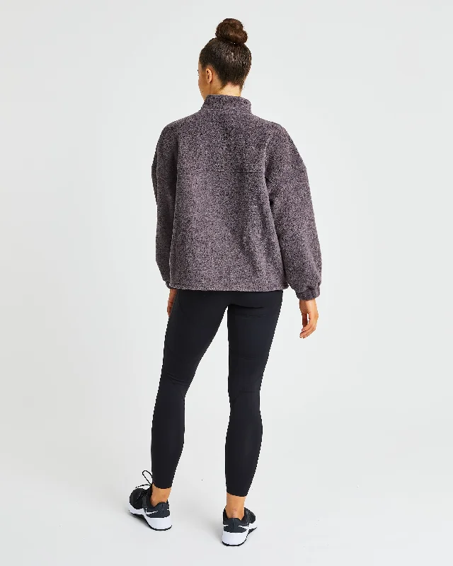 Effortless Oversized Fleece - Charcoal