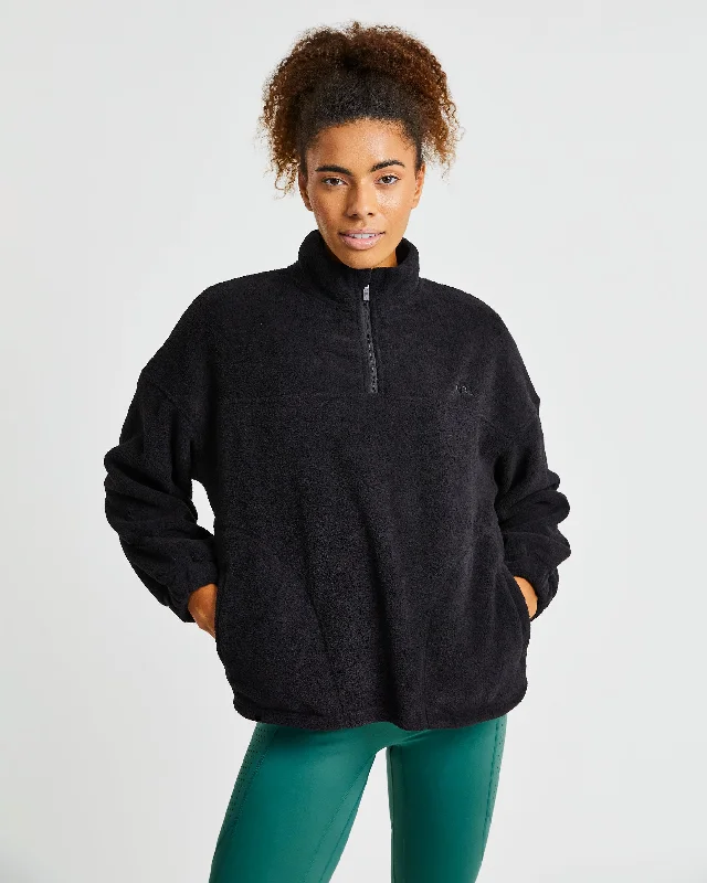 Effortless Oversized Fleece - Black