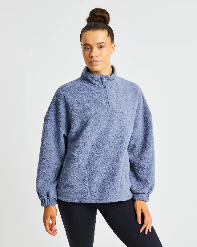 Effortless Oversized Fleece - Stone Blue