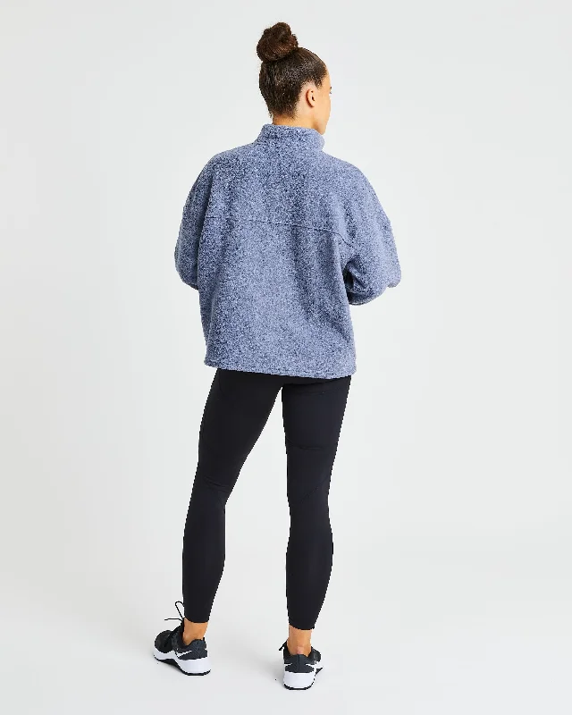 Effortless Oversized Fleece - Stone Blue