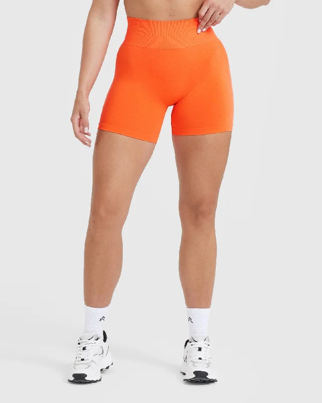 Effortless Seamless Shorts | Tangerine Orange