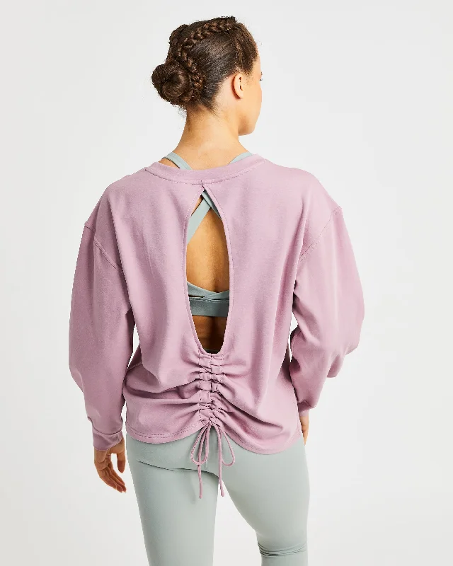 Essence Drawcord Jumper - Mink Pink