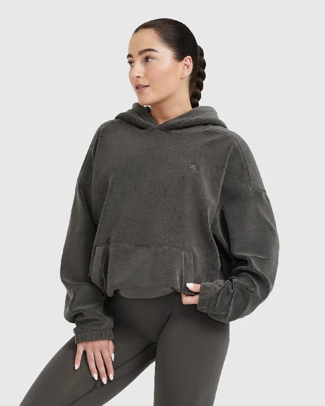 Fleece Oversized Hoodie | Deep Taupe