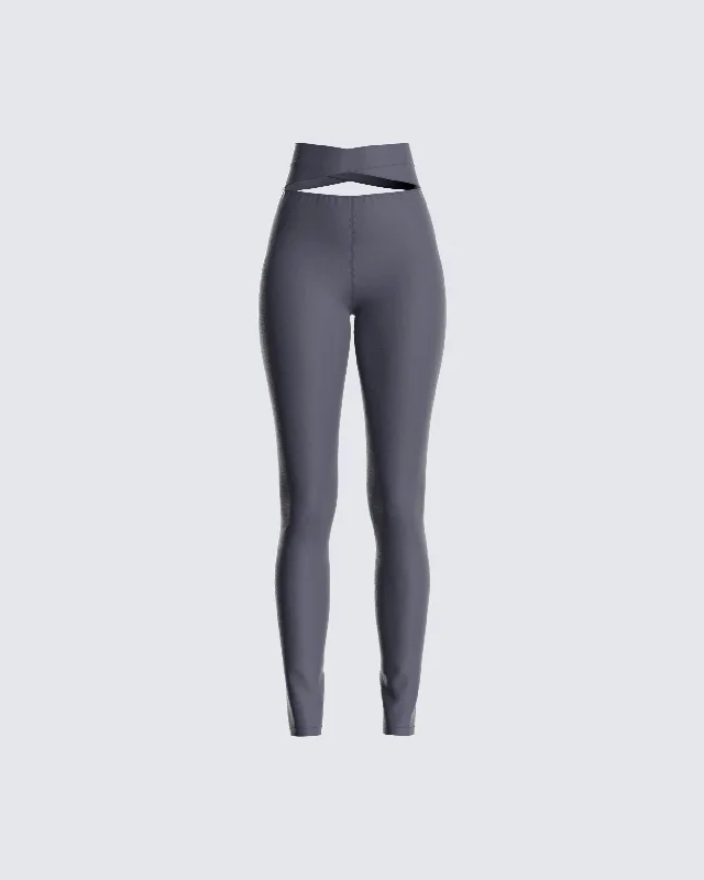 Jules Charcoal Criss Cross Legging