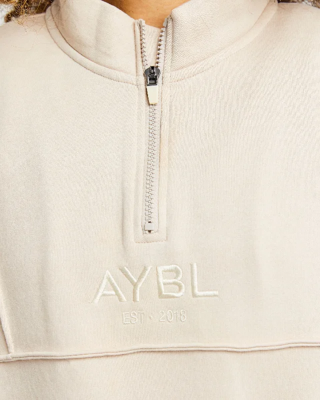 Luxe 1/2 Zip Pullover - Sand