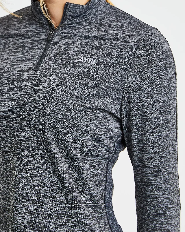 Strive 1/2 Zip Pullover - Grey Marl