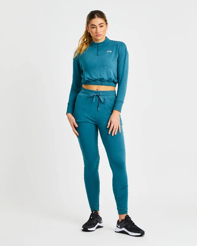 Studio 1/2 Zip Pullover - Deep Teal