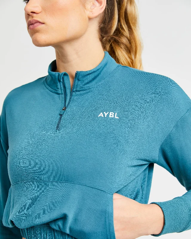 Studio 1/2 Zip Pullover - Deep Teal