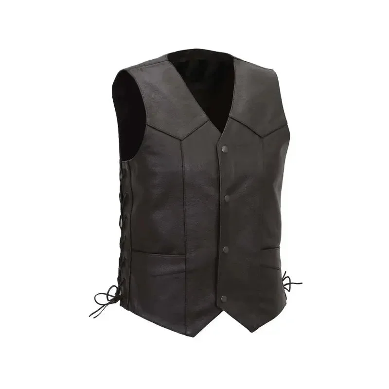 Classic Western Style Leather Men’s Vest