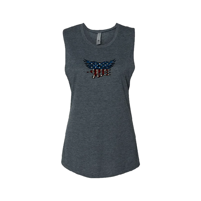 Ladies Stars and Stripes Trident Star Muscle Tank