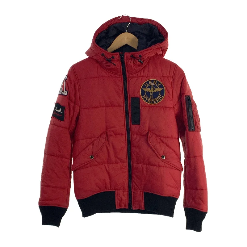 HYSTERIC GLAMOUR/Puffer Jkt/S/Red/Nylon/0243AB04/