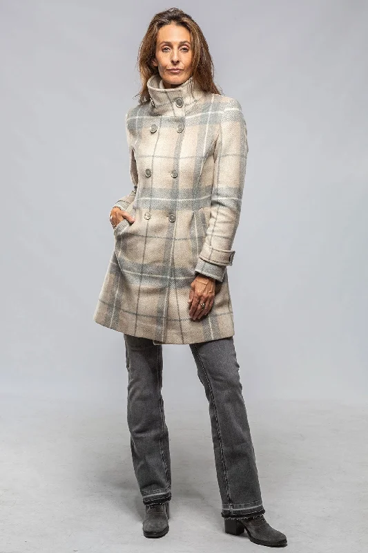 Annemarie Plaid Dbl Brstd Plaid Coat