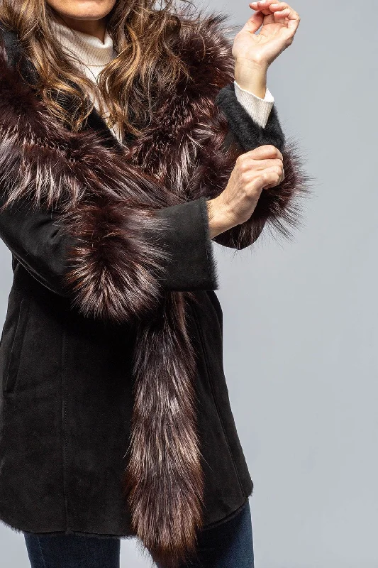 Bigallo Shearling In Black W/ Silver Tipped Fur Trim