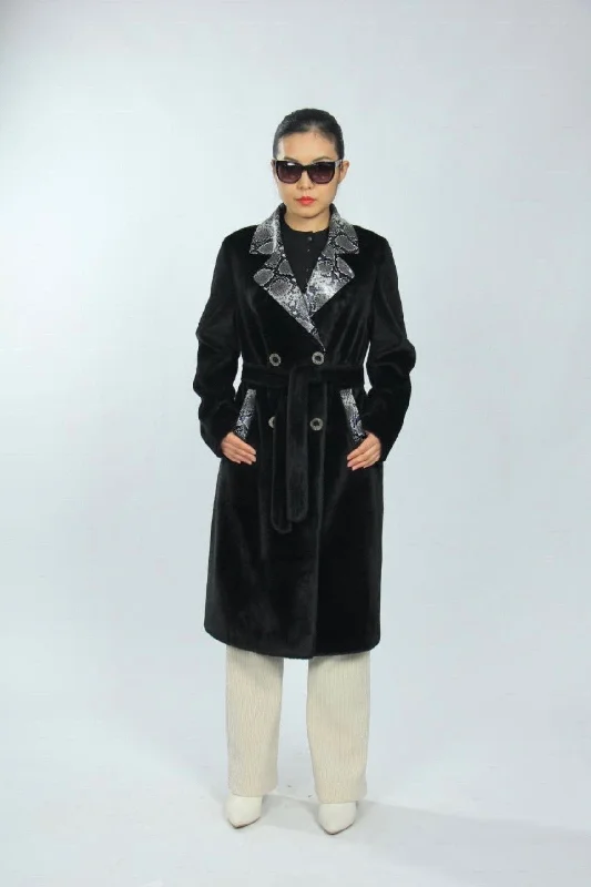 Faux Fur Demi-Season Coat