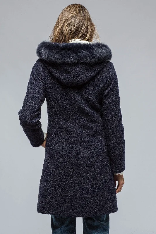 Ivana Wool Coat in Navy