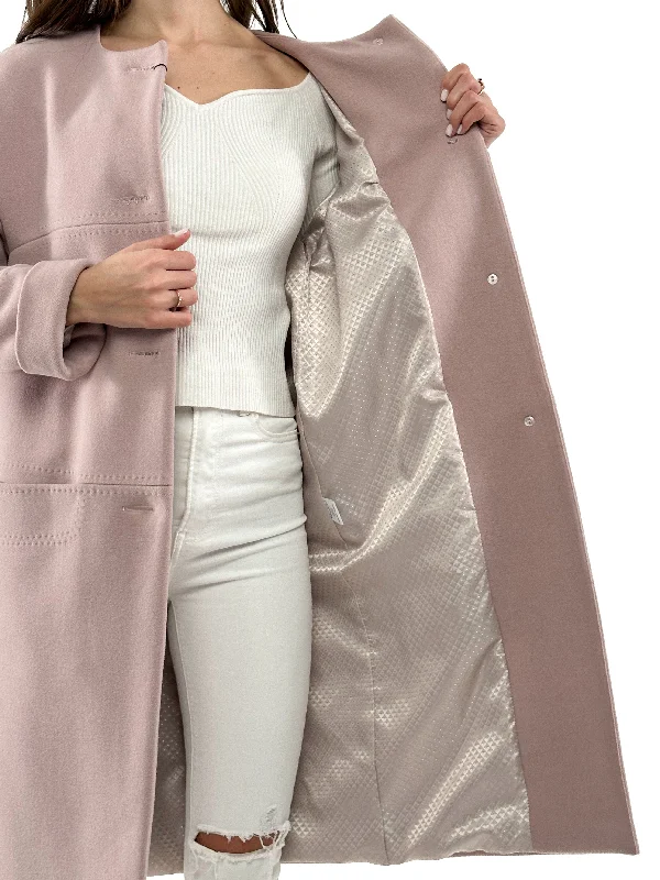 Jewel Collar Cashmere Wool Coat