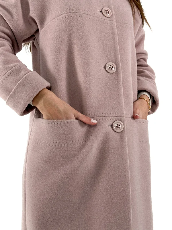 Jewel Collar Cashmere Wool Coat