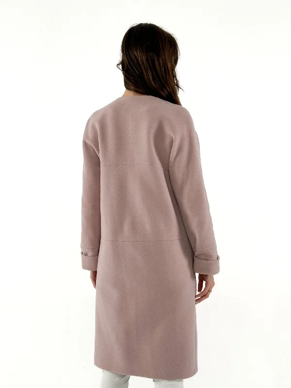 Jewel Collar Cashmere Wool Coat