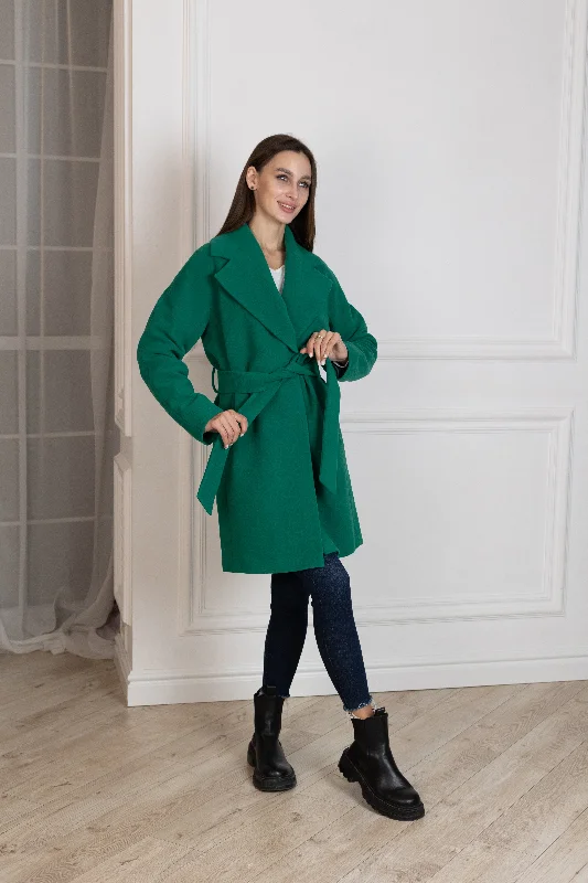 Amber Wool Cashmere Tailored Coat