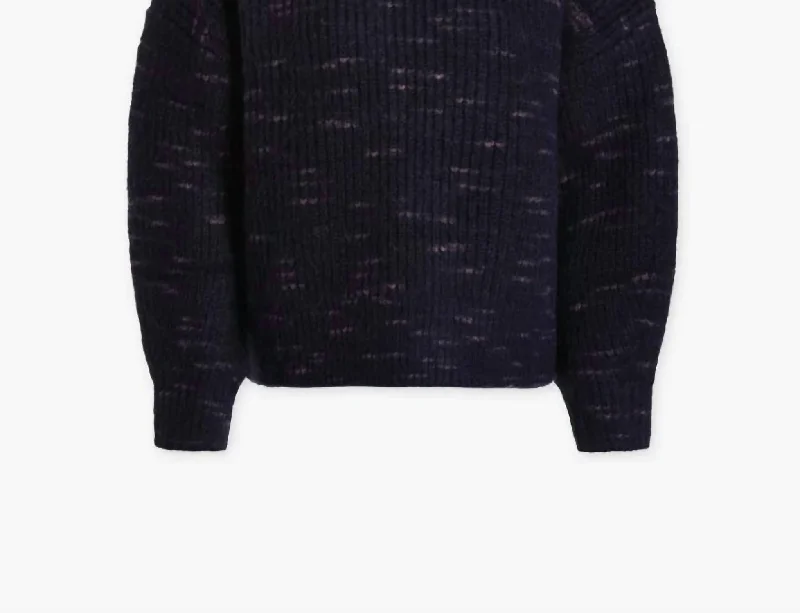 Albion Knit Sweater In Navy/super Pink