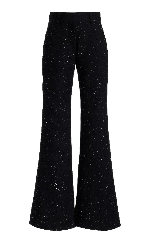 Allanon Sequin Pant in Black Virgin Wool