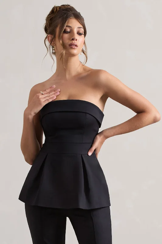 arrow-black-strapless-belted-tailored-top-cl134574002