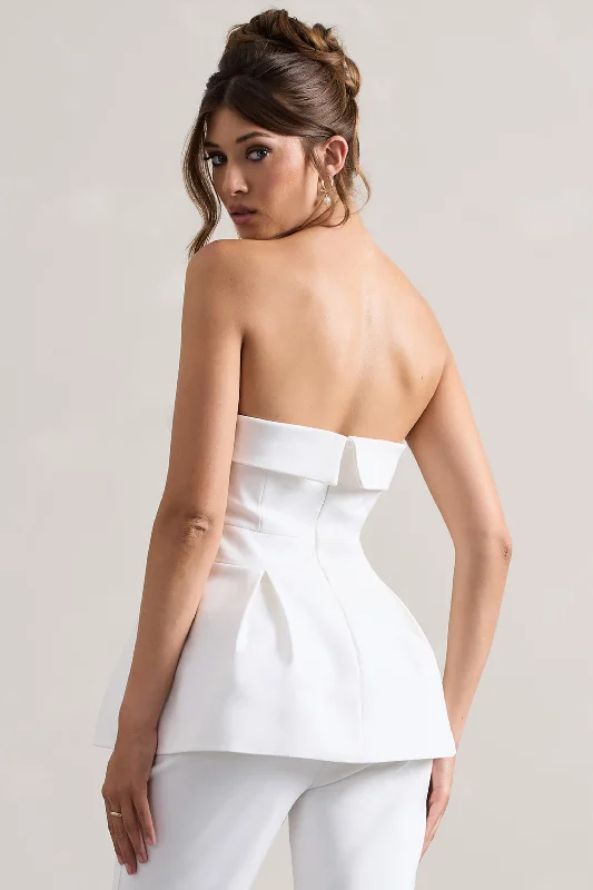 arrow-white-strapless-tailored-top-cl134574005