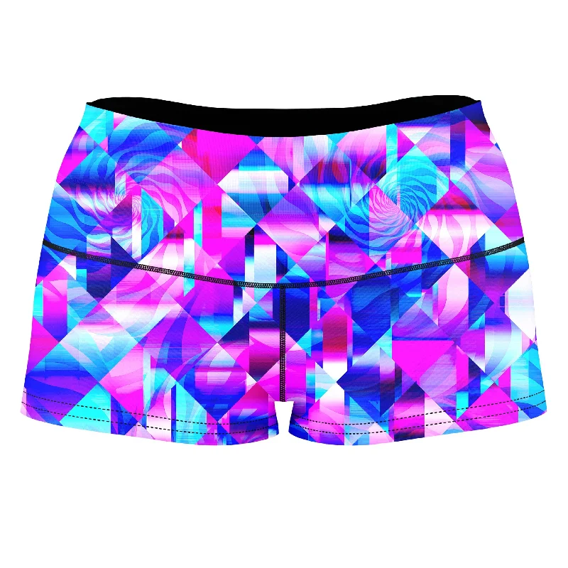 Blossom Trippy High-Waisted Women's Shorts