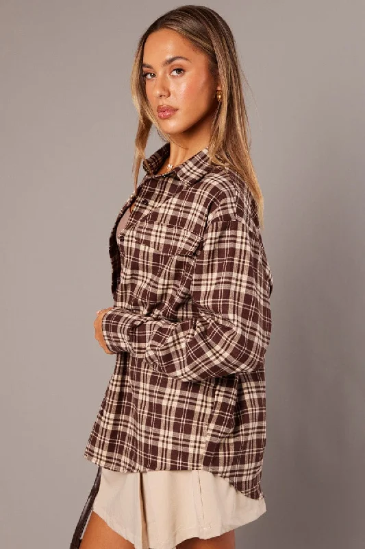 brown-check-relaxed-shirt-long-sleeve-wc2046a-35rb-1