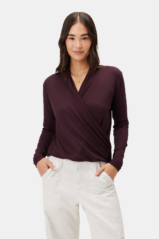 Calais Modal Blouse - Vineyard