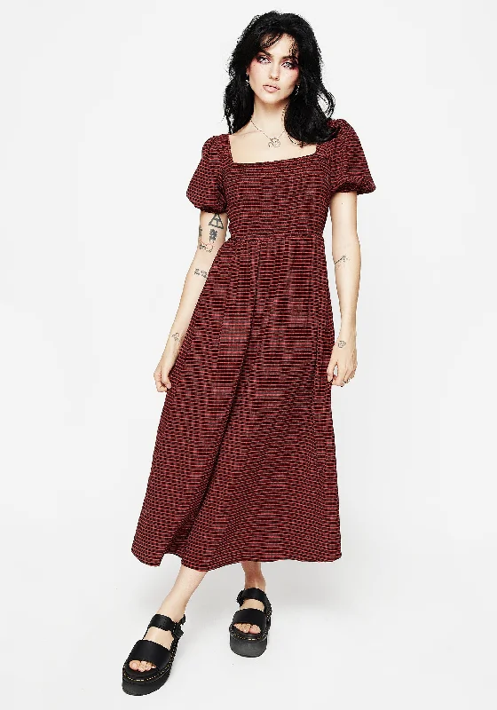 carmine-check-midaxi-smock-dress