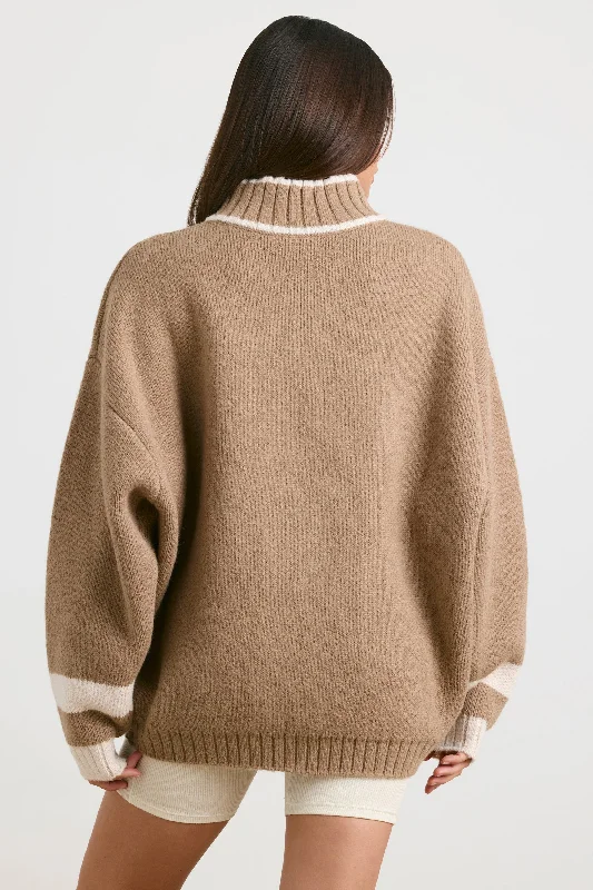 casual-oversized-half-zip-knit-jumper-espresso