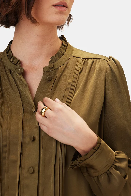 Charlotte Blouse - Bronzed Olive