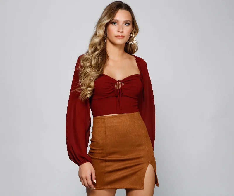 Chic Appeal Long Sleeve Crop Top