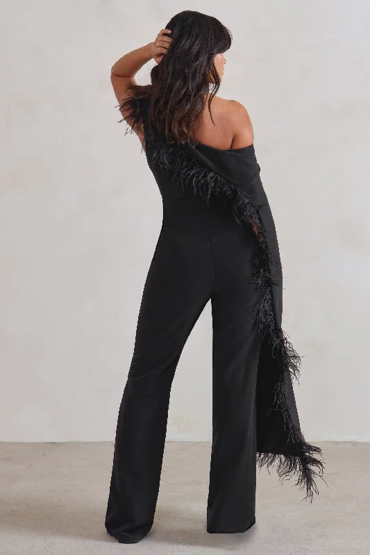 cindy-black-one-shoulder-cape-jumpsuit-with-feather-trim-cl128306002