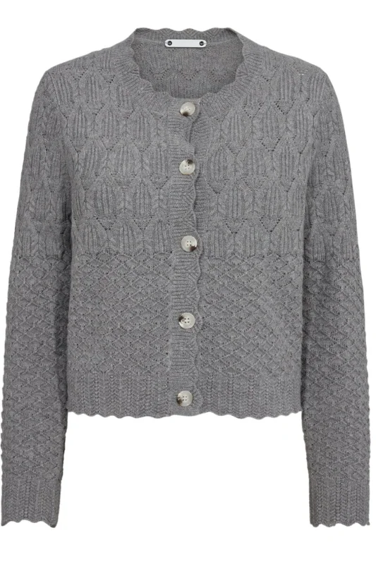 Co´couture - Pointellecc Cardigan 32130 - 905 Lgrey Melange