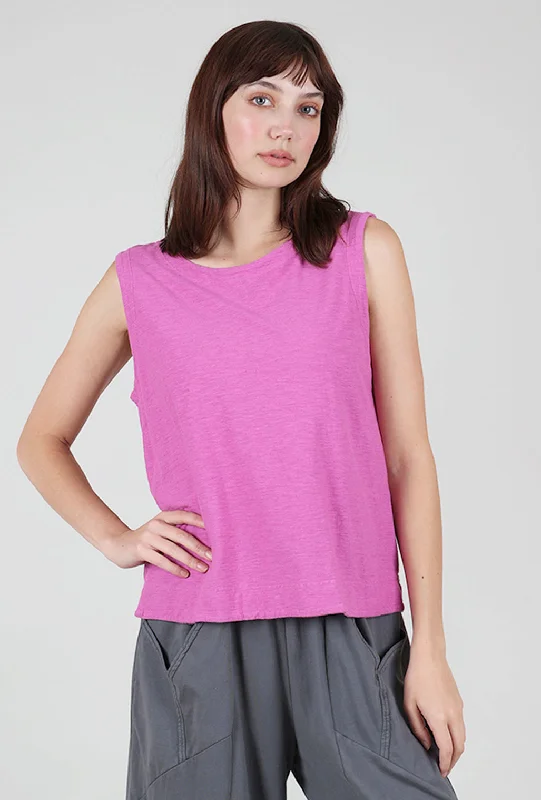 Linen-Cotton Jersey Shell, Cosmo