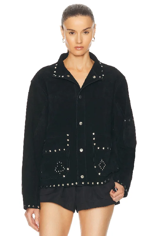 Deck Of Cards Studded Jacket